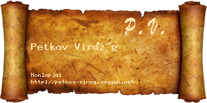 Petkov Virág névjegykártya